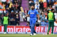 Rohit Sharma during the match against Pakistan